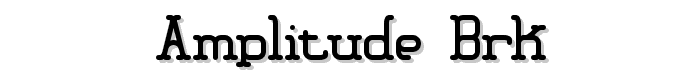 Amplitude BRK font